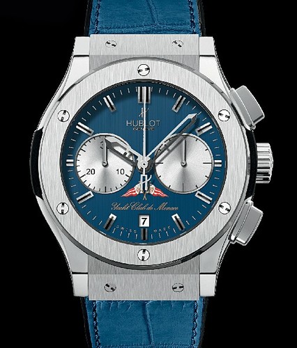 Hublot Classic Fusion Yacht Club Monaco (Titanium / Blue / Rubber-Alligator Strap) 521.NX.5117.LR.YCM11