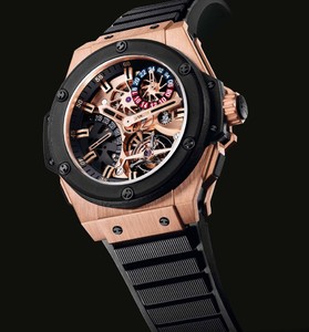 Hublot Gold King Power Tourbillon GMT (RG / Skeleton / Rubber) 706.OM.1180.RX
