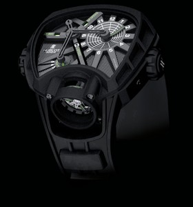 Hublot Key of Time (Titanium-DLC / Multi-Part Black-Green / Rubber Strap) 902.ND.1140.RX