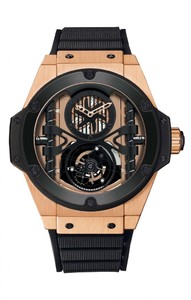 Hublot King Gold Ceramic (King Gold / KG-Skeleton /Rubber Strap) 705.OM.0007.RX