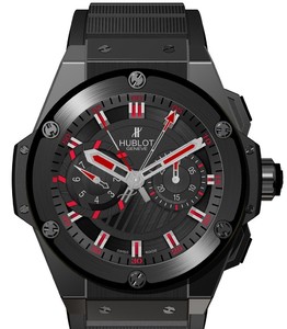 Hublot King Power Foudroyante Black Magic (Black ceramic-Black Rubber / Black / Rubber strap) 715.CI.1123.RX