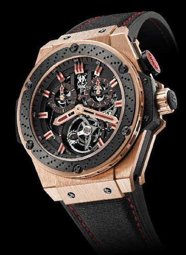 Hublot King Power Tourbillon F1 Chrono (King Gold / Multi-Layered / Rubber-Nomex Strap) 707.OM.1138.NR.FMO10