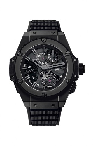 Hublot King Power Tourbillon GMT All Black (Ceramic / Black / Rubber Strap) 706.CI.1110.RX