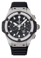 Hublot King Power Zirconium Pave (Zirconium-Pave Diamonds / Black Carbon / Rubber Strap) 709.ZX.1770.RX.1704