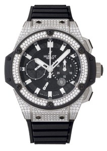 Hublot King Power Zirconium Pave (Zirconium-Pave Diamonds / Black Carbon / Rubber Strap) 709.ZX.1770.RX.1704