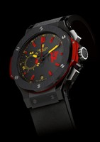 Hublot Red Devil Bang II ( RG / Black / Black Alligator Skin and Black Rubber Inner Strap) 318.PM.1190.RX.MUN09