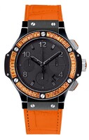 Hublot Tutti Frutti Black Orange (Ceramic / Black / Orange Rubber Alligator Strap) 341.CO.1110.LR.1906
