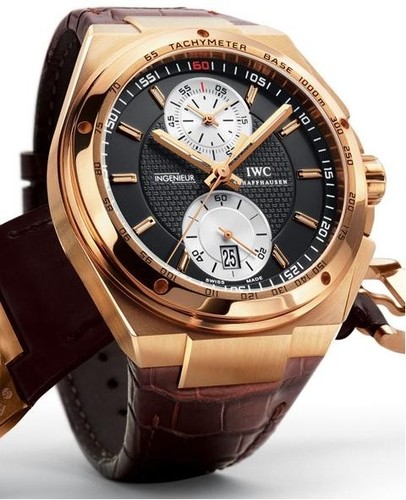 IWC Big Ingenieur Chronograph (RG/Silver-Black/Leather) IW378402