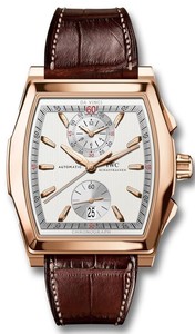 IWC Da Vinci Chronograph (RG / Silver / Leather Strap) IW376420