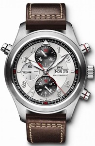 IWC Pilot's Watch Spitfire Double Chronograph (SS / Silver-Black / Leahter) IW371806