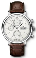 IWC Portofino Chronograph (SS / Silver / Leather Strap) IW391007