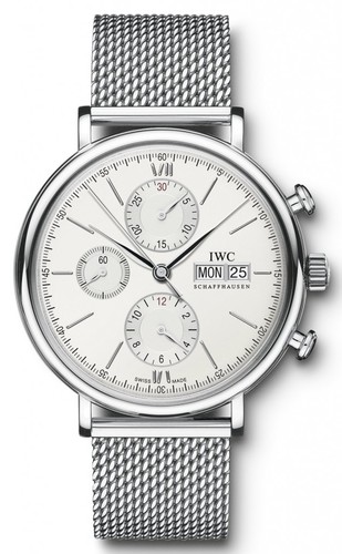 IWC Portofino Chronograph (SS / Silver / Milanese Mesh Bracelet) IW391009