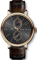 IWC Portofino Dual Time (RG / Black / Leather Strap) IW361004