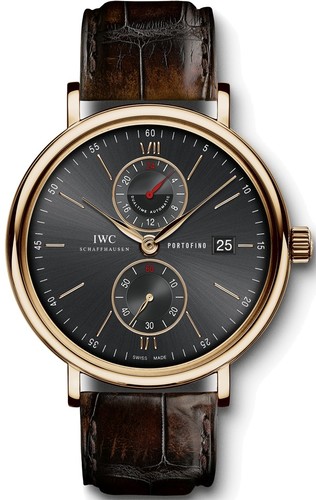 IWC Portofino Dual Time (RG / Black / Leather Strap) IW361004