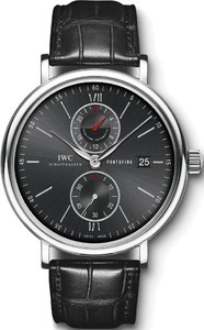 IWC Portofino Dual Time (SS / Black / Leather Strap) IW361002