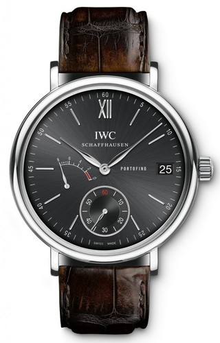 IWC Portofino Hand-Wound Eight Days (SS / Black / Leather Strap) IW510102