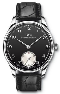 IWC Portuguese Hand-Wound (SS / Black / Leather) IW545404