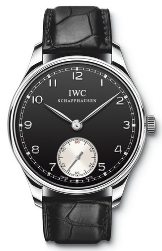 IWC Portuguese Hand-Wound (SS / Black / Leather) IW545404