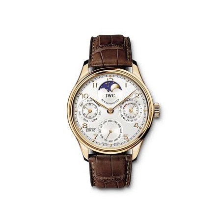 IWC Portuguese Perpetual Calendar (RG / Silver-Gold / Leather) IW502302