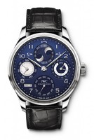 IWC Portuguese Perpetual Calendar (WG / Blue / Leather Strap) IW502121