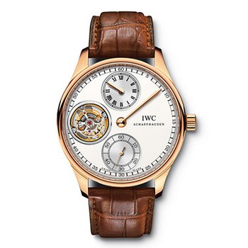 IWC Portuguese Tourbillon Regulator (RG / Silver / Leather) IW544602