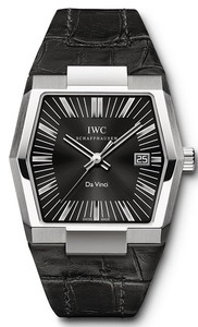 IWC Vintage Da Vinci Automatic Watch (Steel / Black / Leather Strap) IW546101