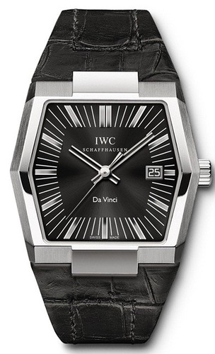 IWC Vintage Da Vinci Automatic Watch (Steel / Black / Leather Strap) IW546101