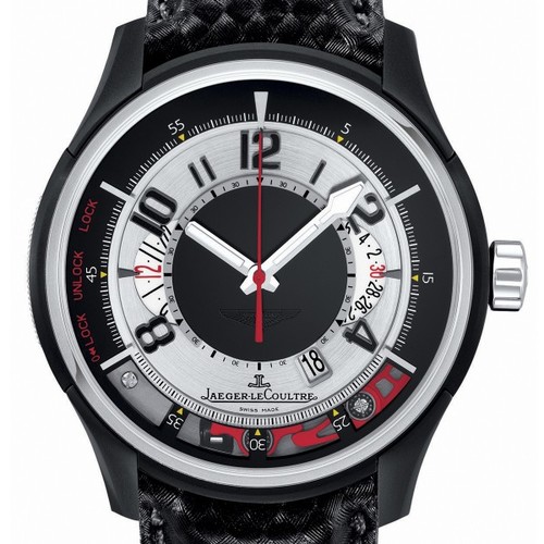Jaeger LeCoultre AMVOX2 (Black Titanium / Black / Leather Strap) Q192T470