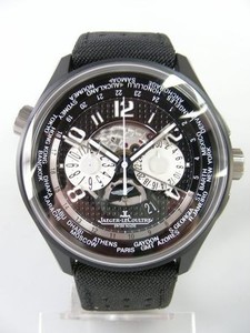 Jaeger LeCoultre AMVOX5 World Chronograph (Titanium-Ceramic / Black / Leather Strap) Q193J471