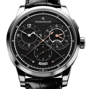Jaeger LeCoultre Duometre Chronograph (WG / Black / Leather Strap) Q6013470
