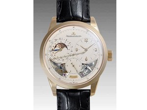 Jaeger LeCoultre Duometre Moonphase Jump Second (RG / White / Leather Strap) Q6040420