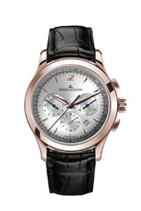 Jaeger LeCoultre Master Chronograph (RG / Silver / Leather Strap) Q1532420