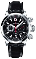 Jaeger LeCoultre Master Compressor Chronograph 2 ( SS / Black Galvanic / Leather Strap) Q1758421