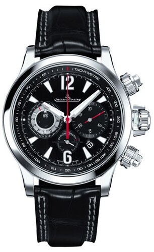 Jaeger LeCoultre Master Compressor Chronograph 2 ( SS / Black Galvanic / Leather Strap) Q1758421
