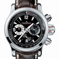 Jaeger LeCoultre Master Compressor Chronograph (SS / Black / Leather Strap) Q1758470
