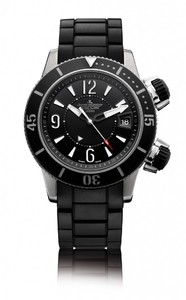 Jaeger LeCoultre Master Compressor Diving Alarm Navy SEALs (Titanium / Black / Leather strap) Q183T470