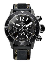 Jaeger LeCoultre Master Compressor Diving Chronograph GMT Navy SEALs ( Titanium / Black / Leather Strap) Q178T471