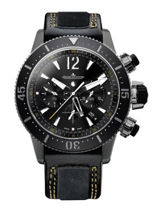 Jaeger LeCoultre Master Compressor Diving Chronograph GMT Navy SEALs ( Titanium / Black / Leather Strap) Q178T471