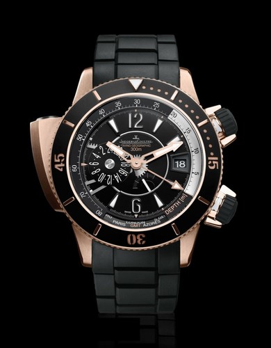 Jaeger LeCoultre Master Compressor Diving Pro Geographic Navy SEALs (RG/Black/Leather Strap) Q1852470