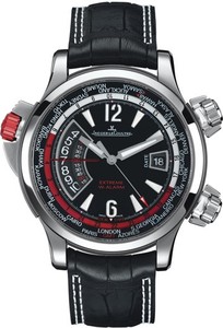 Jaeger LeCoultre Master Compressor Extreme W-Alarm (Titanium-Steel / Black / Leather Strap) Q1778470