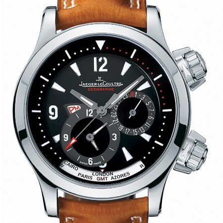 Jaeger LeCoultre Master Compressor Geographic (Steel / Black / Leather) Q1718470
