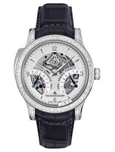 Jaeger LeCoultre Master Control Minute Repeater (Platinum-Diamonds / Silver Openwork / Leather Strap) Q1646421