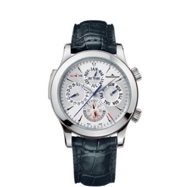 Jaeger LeCoultre Master Grande Reveil (Platinum / Silver / Leather) Q163644A