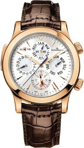 Jaeger LeCoultre Master Grande Reveil (RG / Silver / Leather) Q163242A