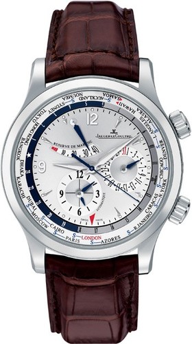 Jaeger LeCoultre Master World Geographic (SS / Silver / Leather Strap) Q1528420