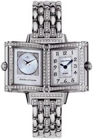 Jaeger LeCoultre Reverso Duetto (WG / Silver - MOP / Diamond Bezel / WG) Q2663101