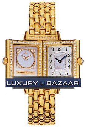 Jaeger LeCoultre Reverso Duetto (YG / Silver - MOP / Diamond Bezel / YG) Q2661101