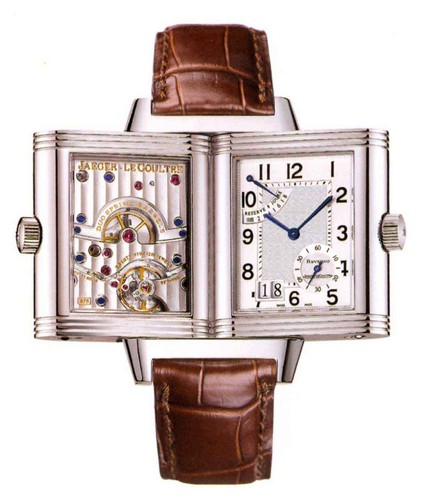 Jaeger LeCoultre Reverso Grande Date (Steel / Silver / Leather) Q3008420
