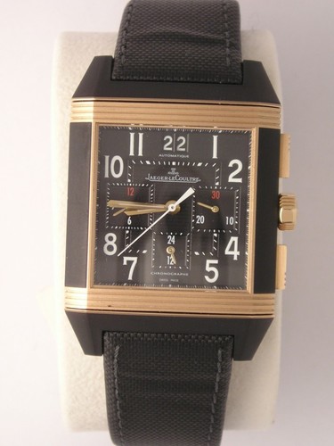 Jaeger LeCoultre Reverso Squadra Chronograph GMT Palermo Open (PG-Rubber / Black / Fiber Strap) Q7012471