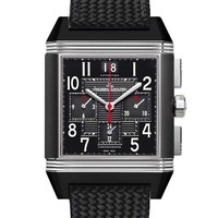 Jaeger LeCoultre Reverso Squadra Chronograph GMT Palermo Open (SS-Rubber / Black / Fiber Strap) Q701847C
